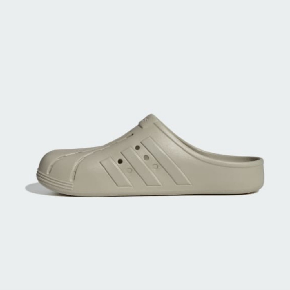 Adidas Adilette Clogs Sportswear Sandles Slides Putty Grey Unisex - Picture 6 of 10